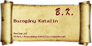 Buzogány Katalin névjegykártya