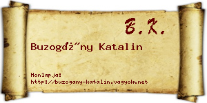 Buzogány Katalin névjegykártya