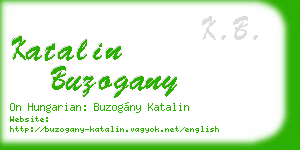 katalin buzogany business card